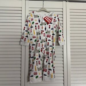 Little London Baby Romper Pajamas with London Print Sz 6-12 Months